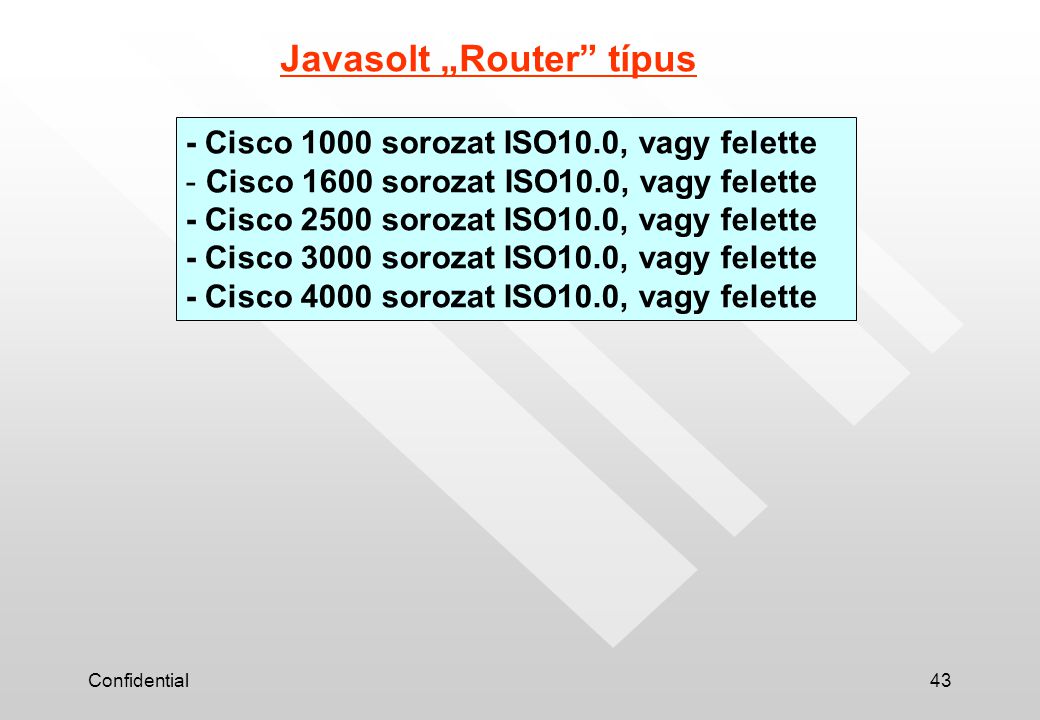Javasolt „Router típus