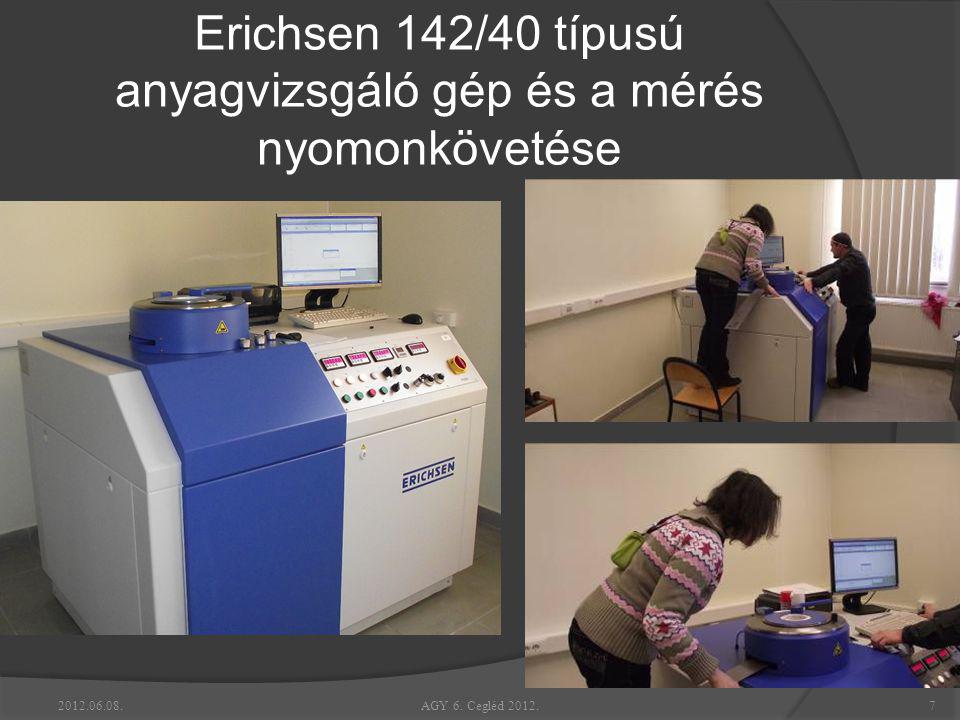 Erichsen 142/40 típusú anyagvizsgáló gép és a mérés nyomonkövetése