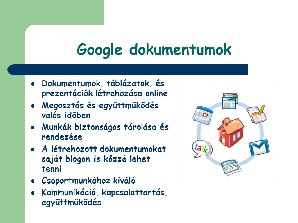 Google dokumentumok Dokumentumok, táblázatok, és prezentációk létrehozása online. Megosztás és együttműködés valós időben.