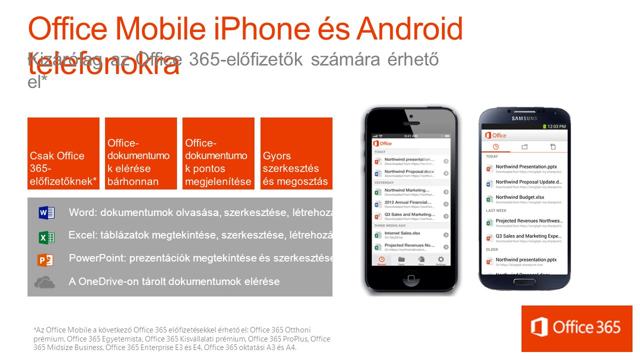 Office Mobile iPhone és Android telefonokra