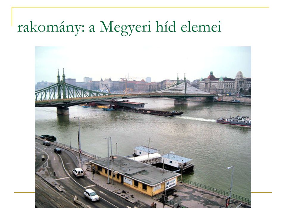 rakomány: a Megyeri híd elemei