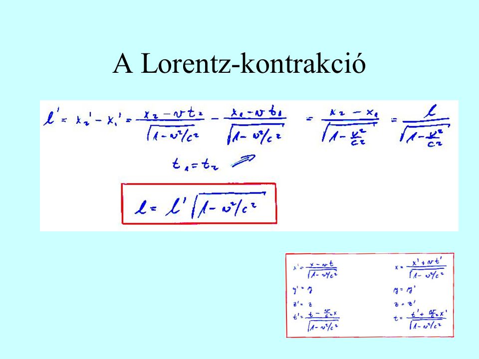 A Lorentz-kontrakció