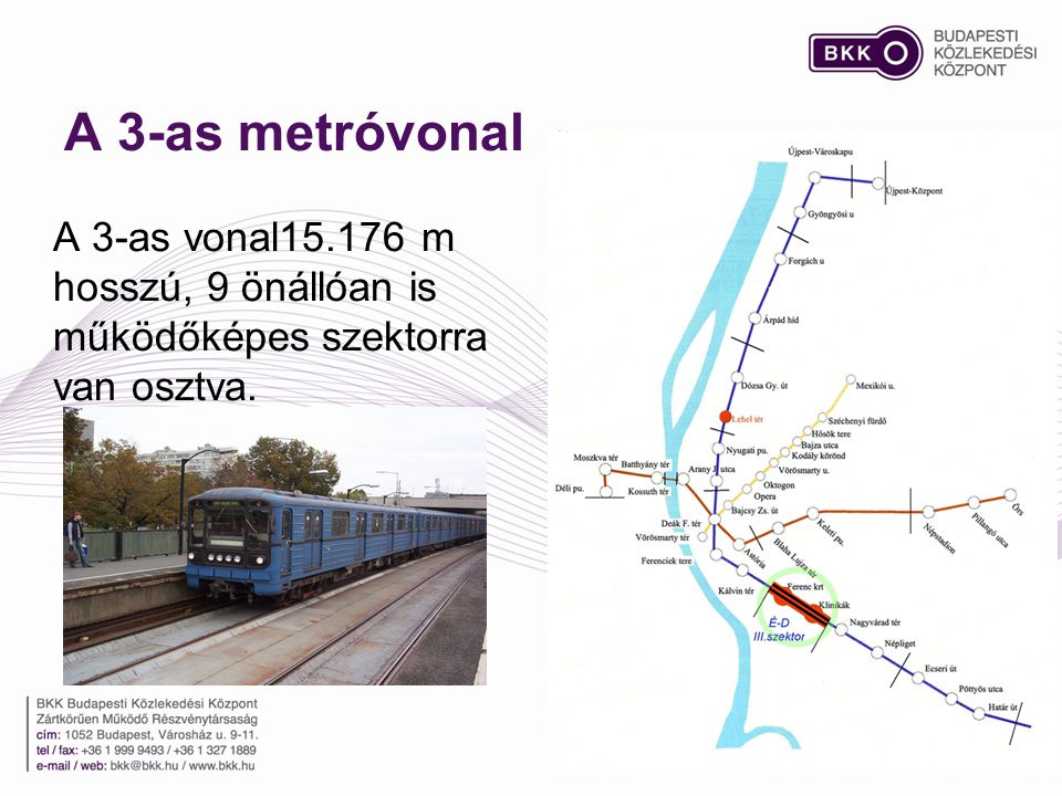A 3-as metróvonal A 3-as vonal m hosszú, 9 önállóan is működőképes szektorra van osztva.
