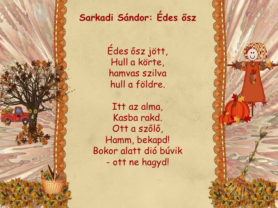 Sarkadi Sándor: Édes ősz