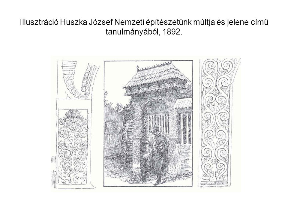 Illusztráció Huszka József Nemzeti építészetünk múltja és jelene című tanulmányából, 1892.