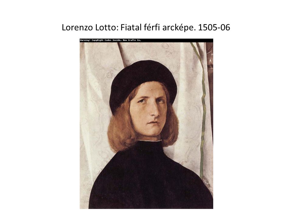 Lorenzo Lotto: Fiatal férfi arcképe