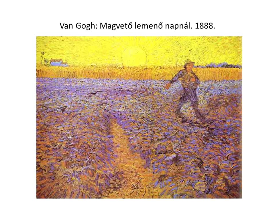 Van Gogh: Magvető lemenő napnál
