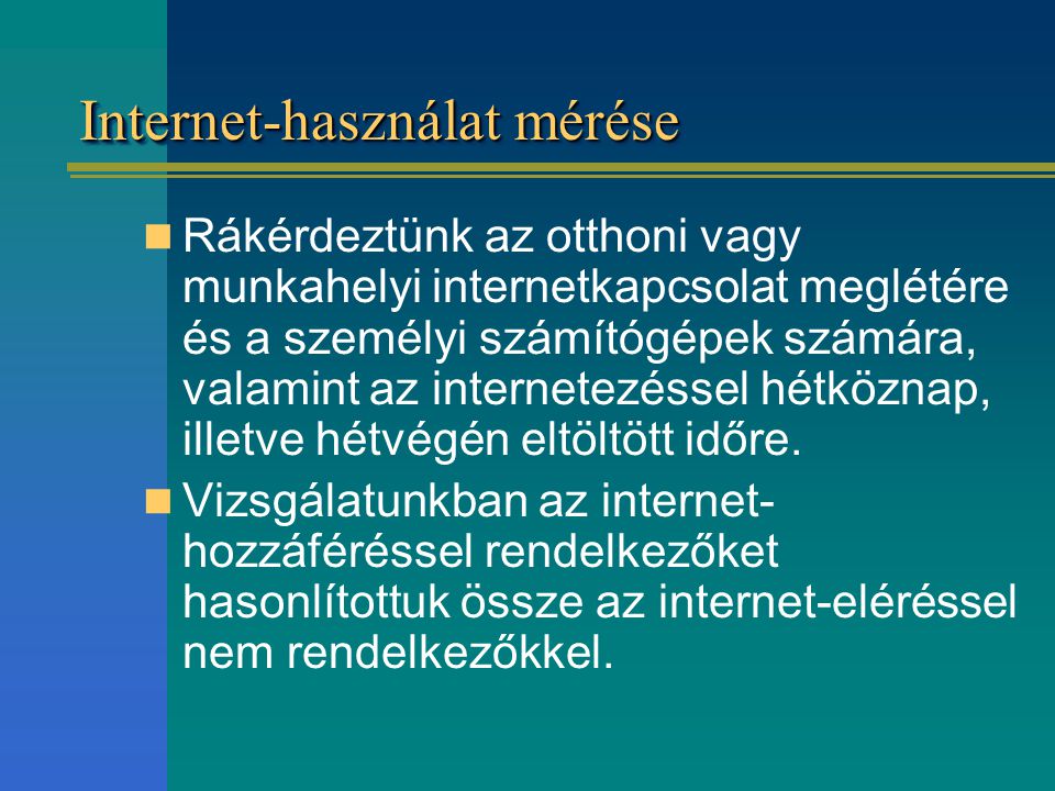 Internet-használat mérése