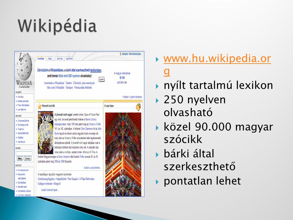 Wikipédia   g nyílt tartalmú lexikon