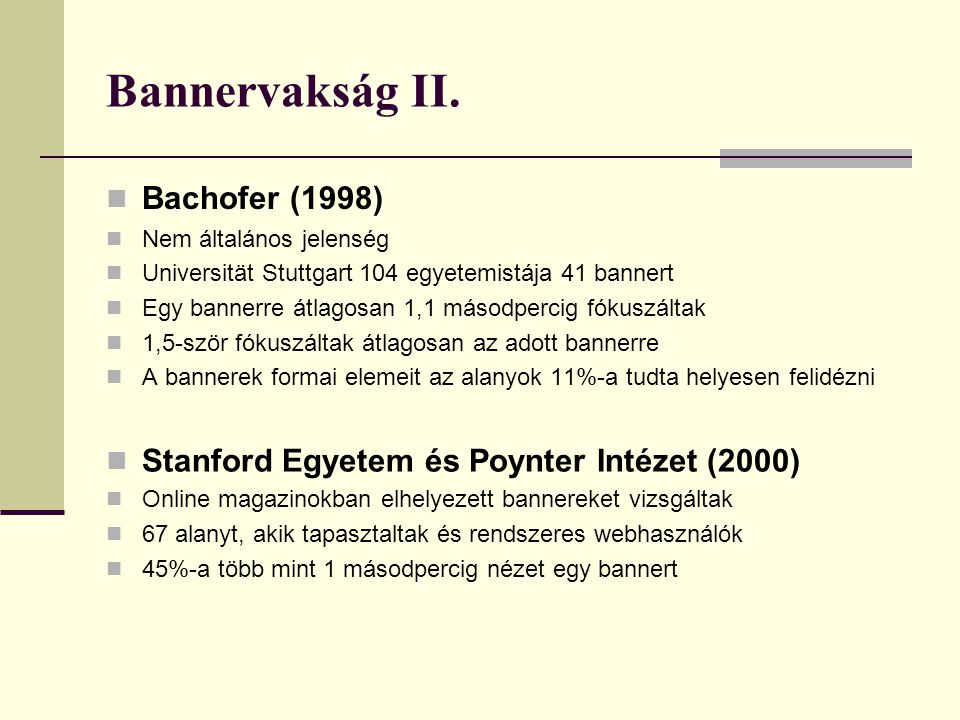 Bannervakság II. Bachofer (1998)