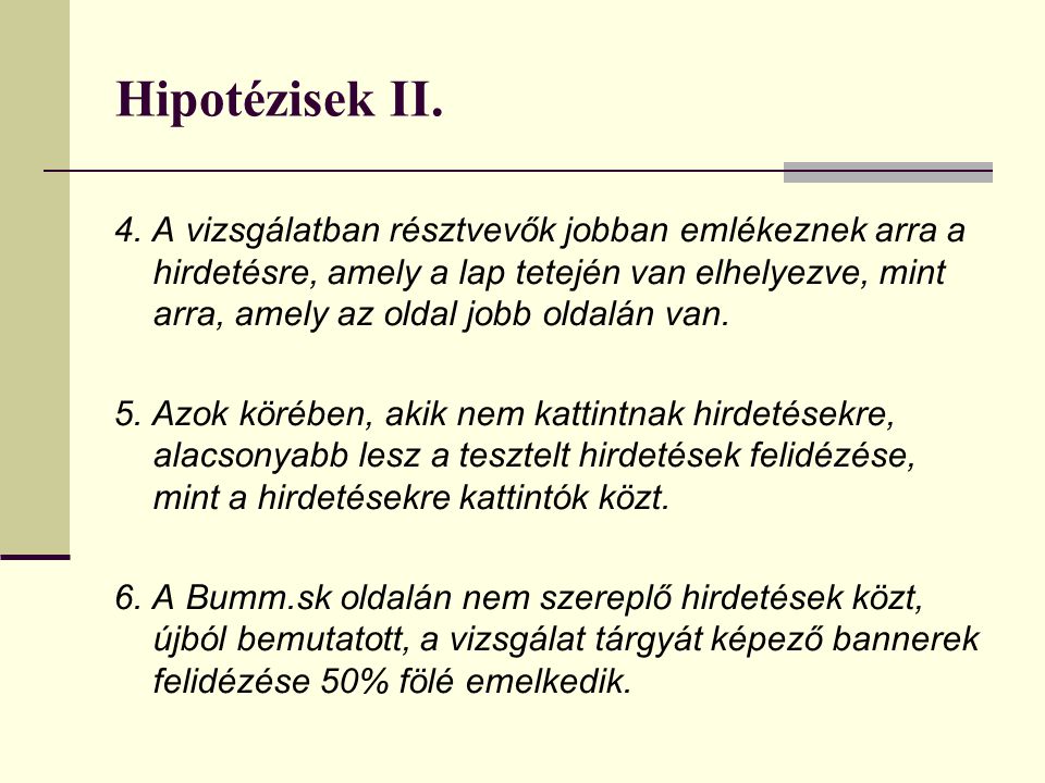 Hipotézisek II.