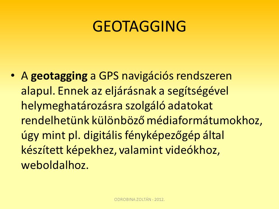 GEOTAGGING