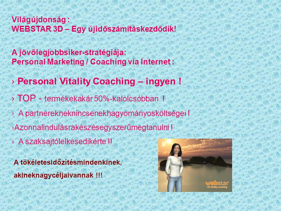 Personal Vitality Coaching – ingyen !