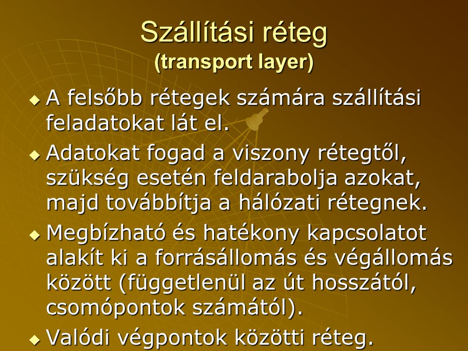 Szállítási réteg (transport layer)