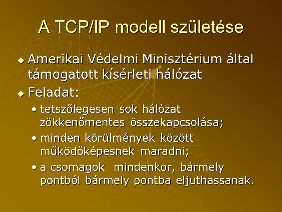 A TCP/IP modell születése