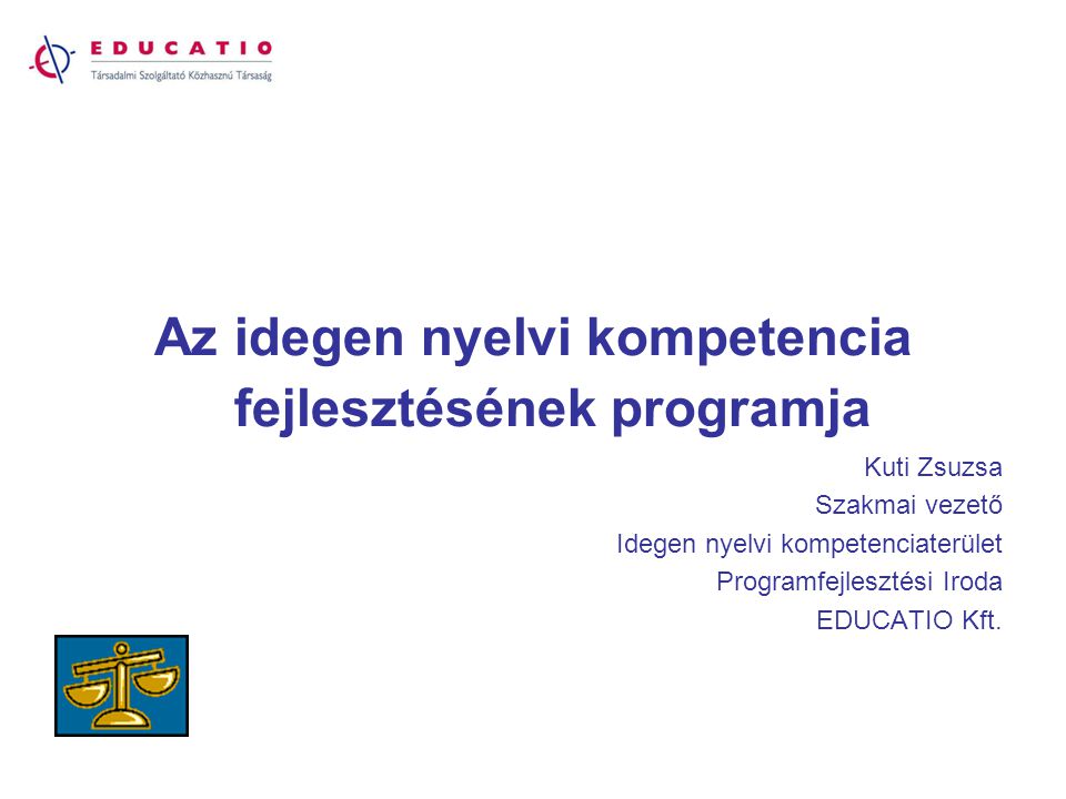Az idegen nyelvi kompetencia fejlesztésének programja