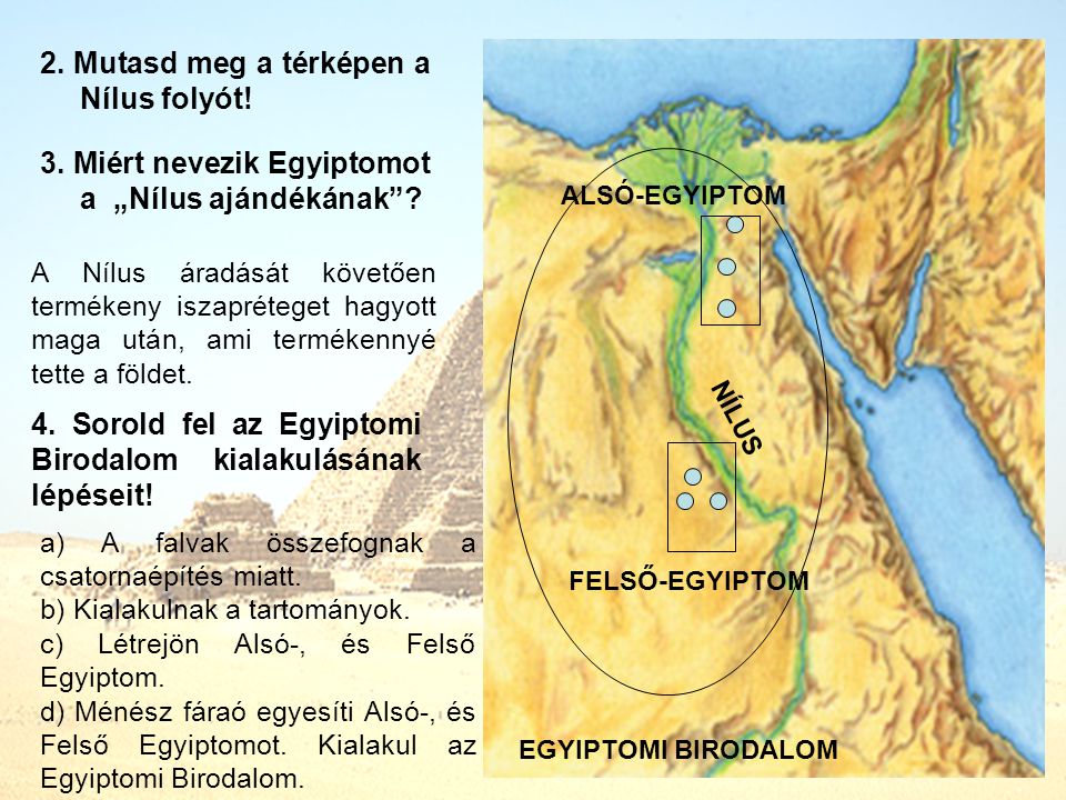 2. Mutasd meg a térképen a Nílus folyót!