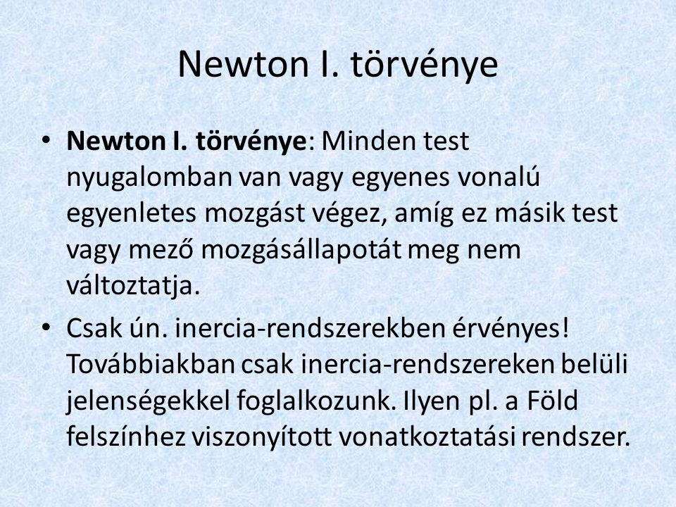 Newton I. törvénye