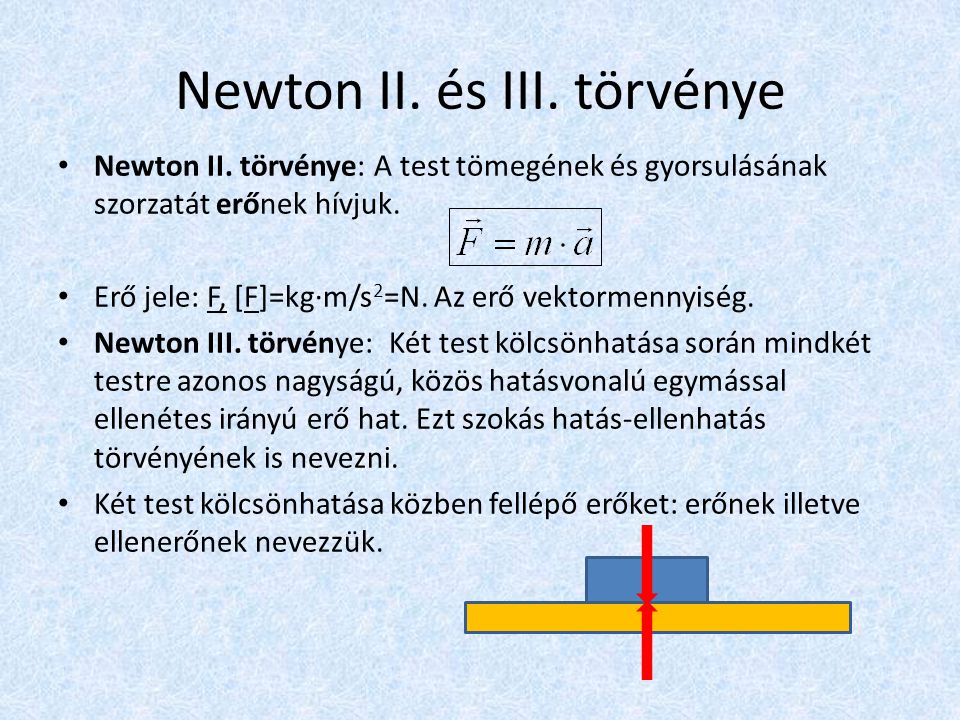 Newton II. és III. törvénye