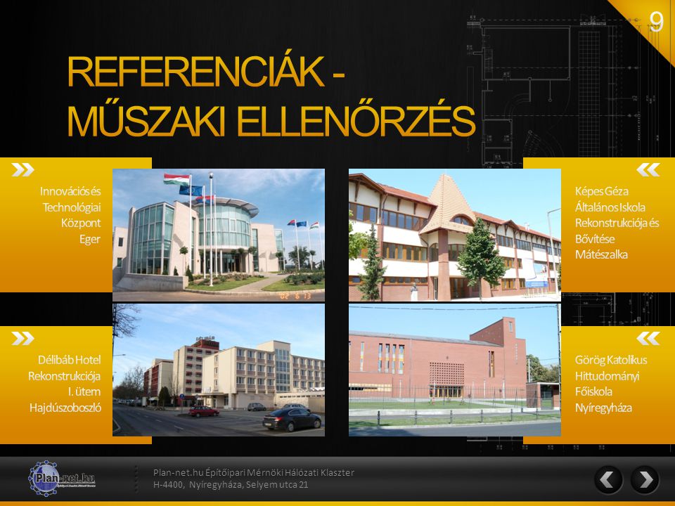 REFERENCIÁK - MŰSZAKI ELLENŐRZÉS Innovációs és Technológiai Központ