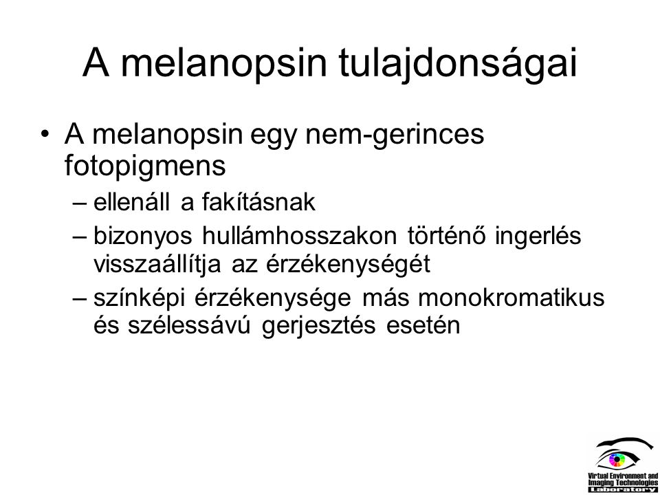A melanopsin tulajdonságai