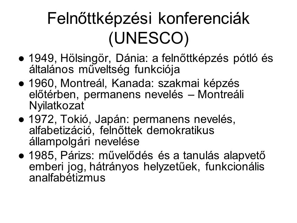 Felnőttképzési konferenciák (UNESCO)