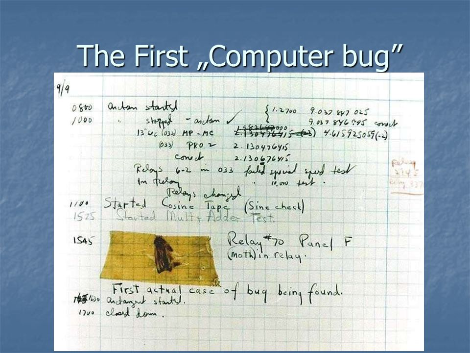 The First „Computer bug
