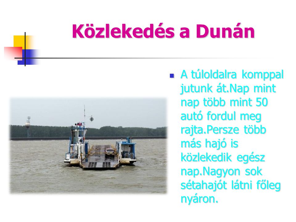 Közlekedés a Dunán