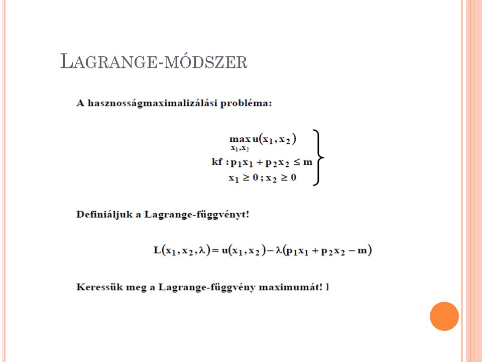 Lagrange-módszer