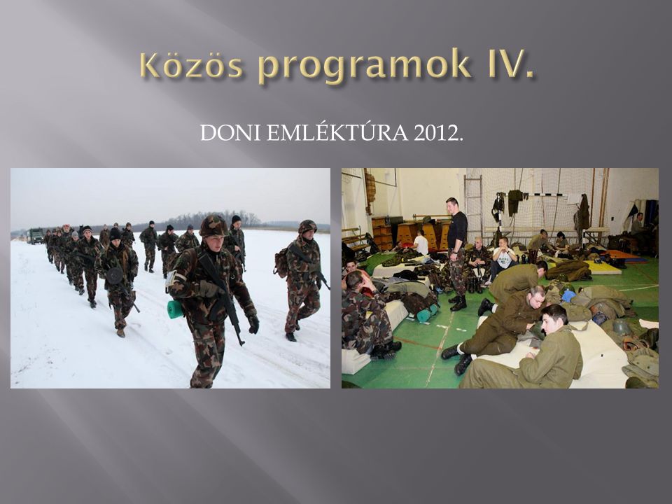 Közös programok IV. Doni emléktúra 2012.