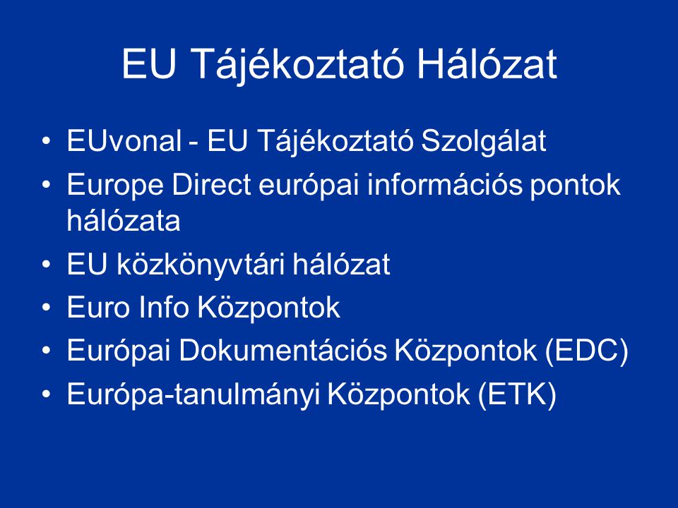 EU Tájékoztató Hálózat