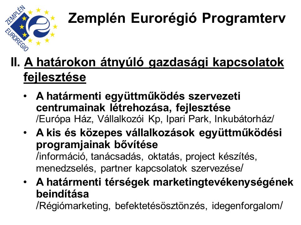 Zemplén Eurorégió Programterv