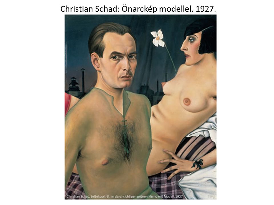 Christian Schad: Önarckép modellel