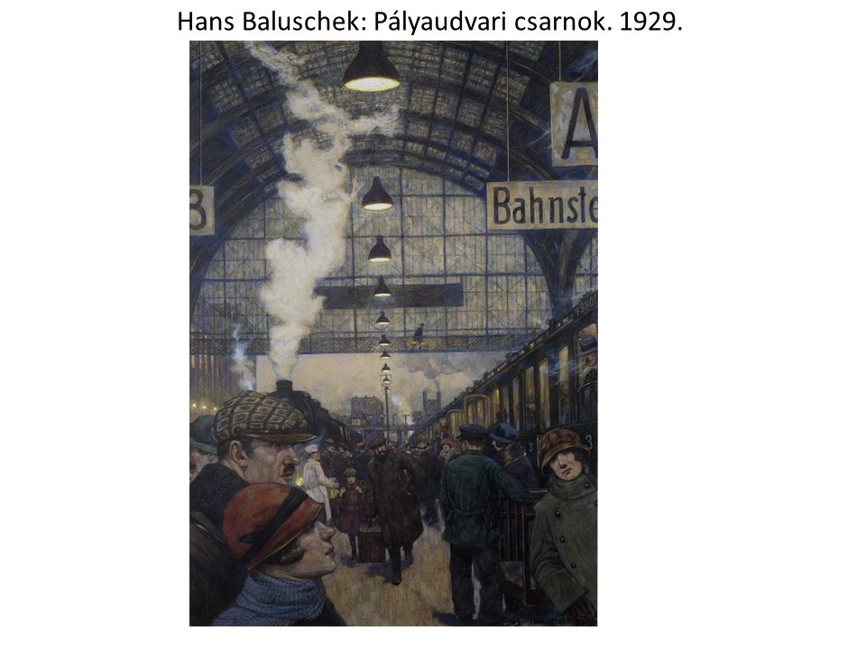 Hans Baluschek: Pályaudvari csarnok