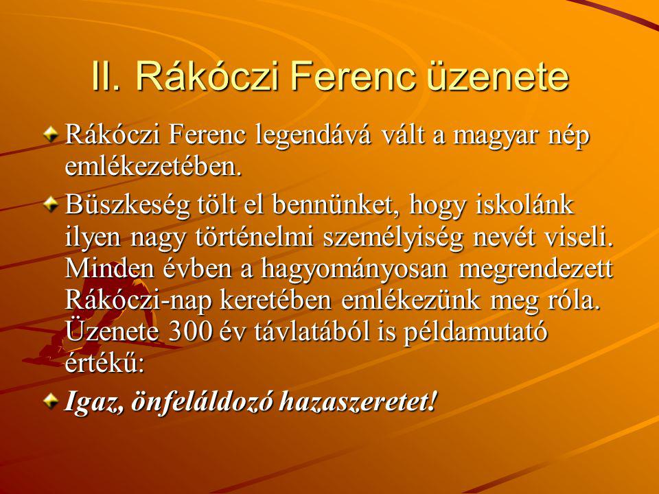 II. Rákóczi Ferenc üzenete