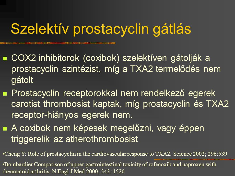 Szelektív prostacyclin gátlás