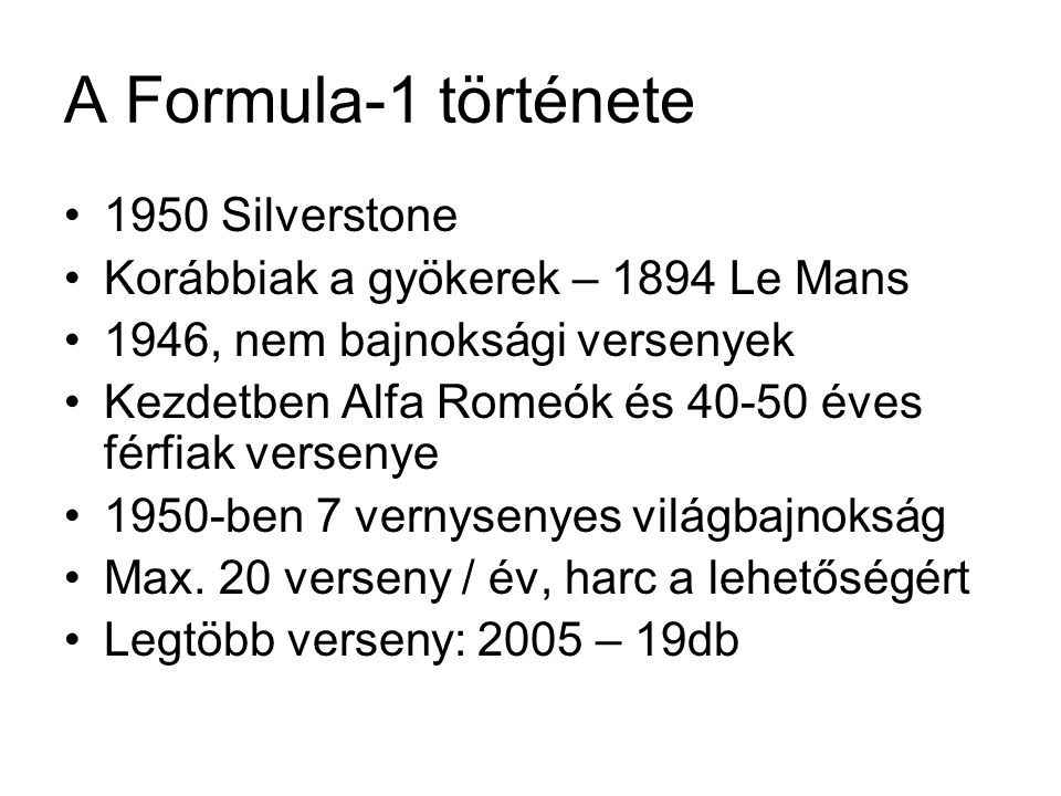 A Formula-1 története 1950 Silverstone