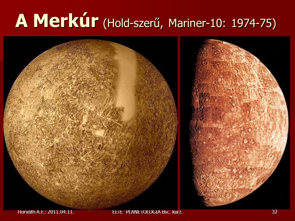 A Merkúr (Hold-szerű, Mariner-10: )