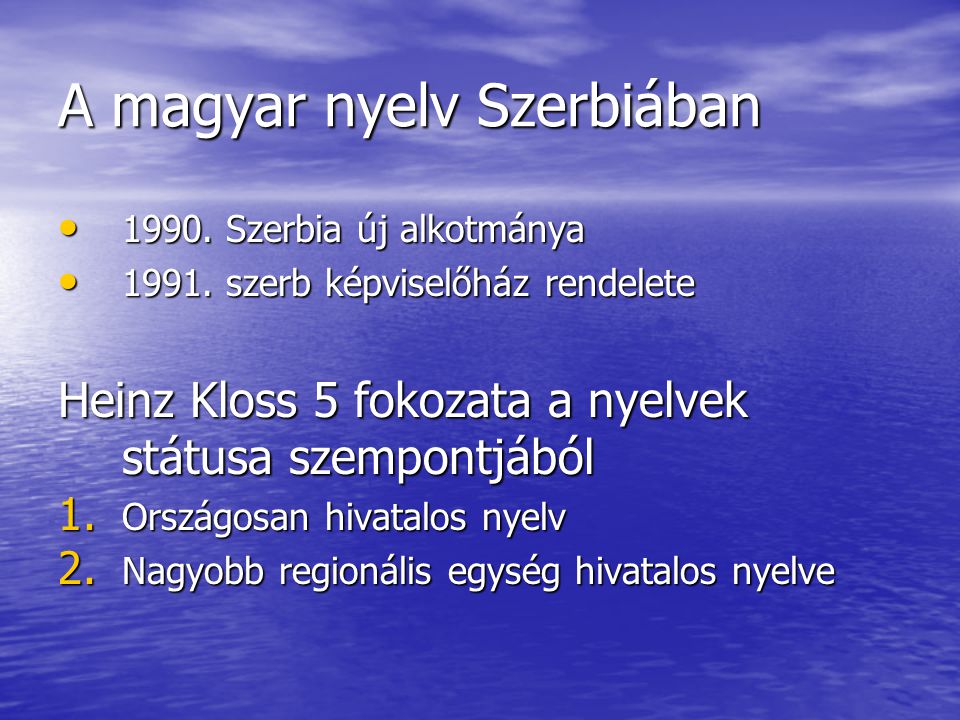 A magyar nyelv Szerbiában