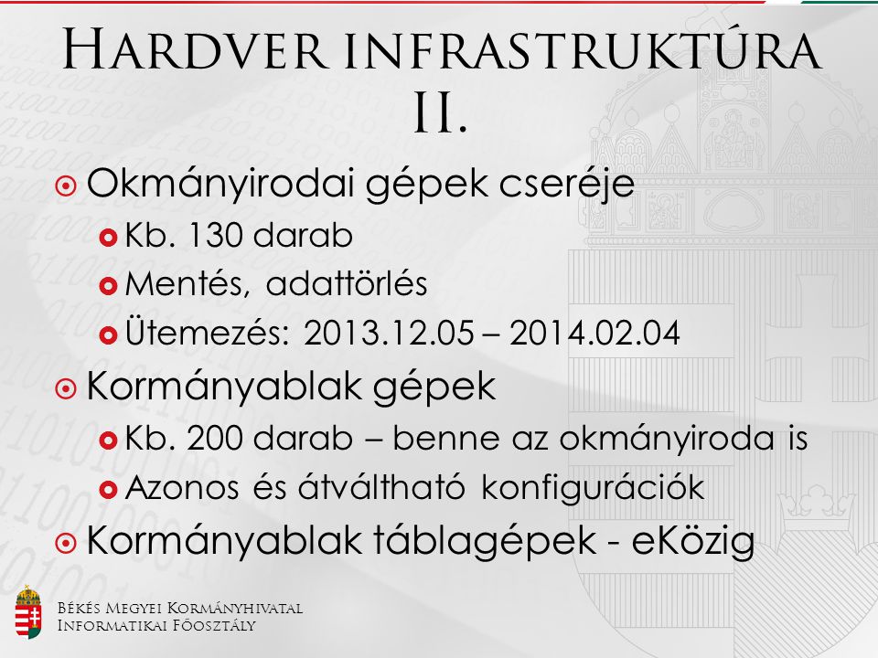 Hardver infrastruktúra II.
