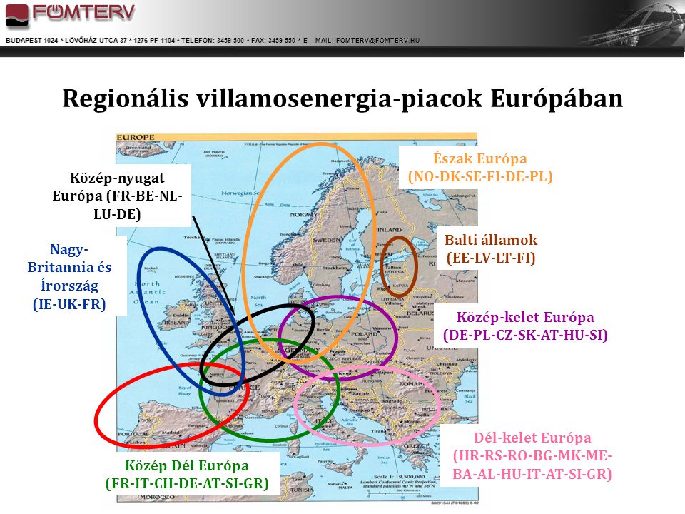 Regionális villamosenergia-piacok Európában