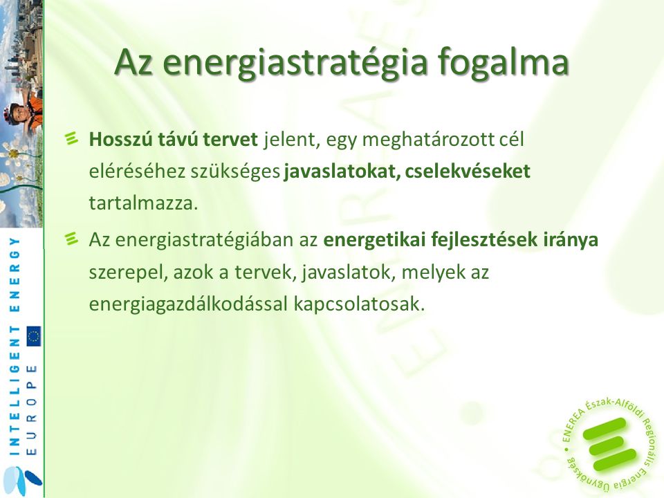 Az energiastratégia fogalma