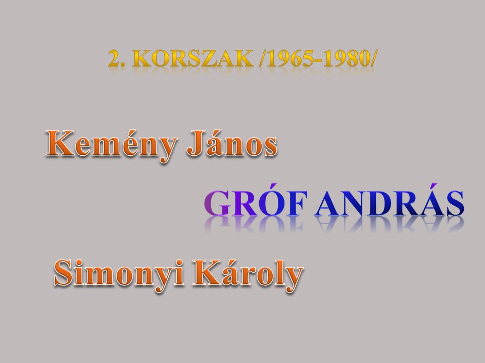 Kemény János Gróf András Simonyi Károly