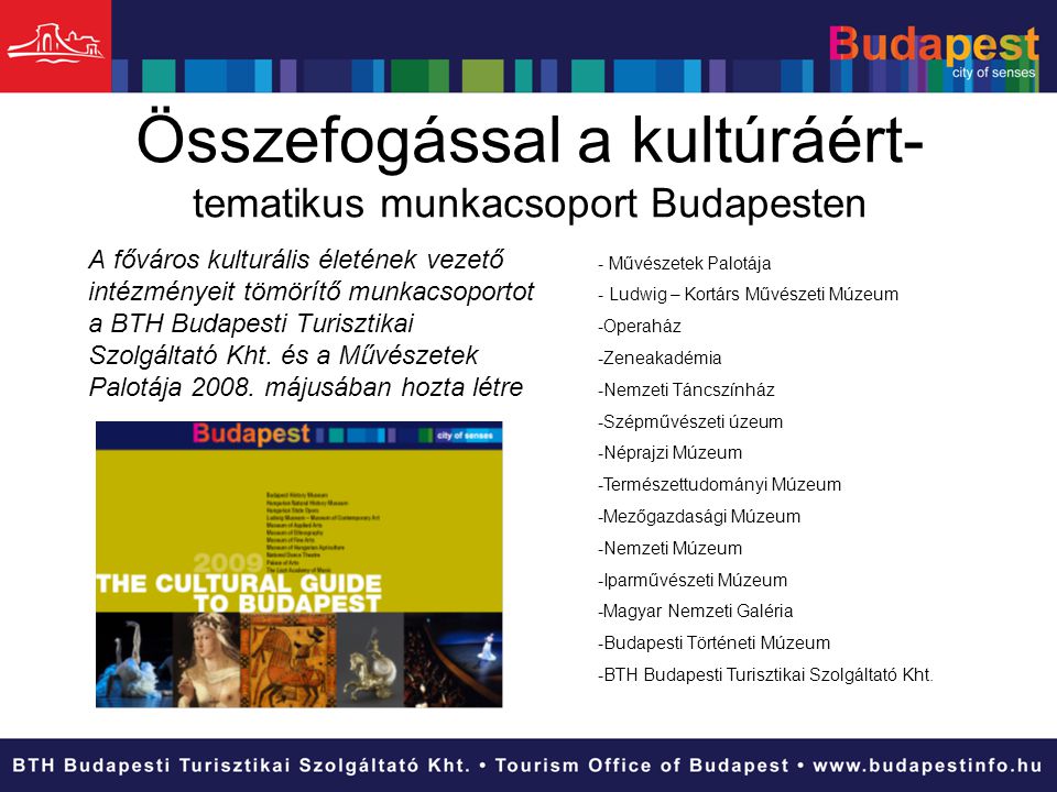 Összefogással a kultúráért- tematikus munkacsoport Budapesten
