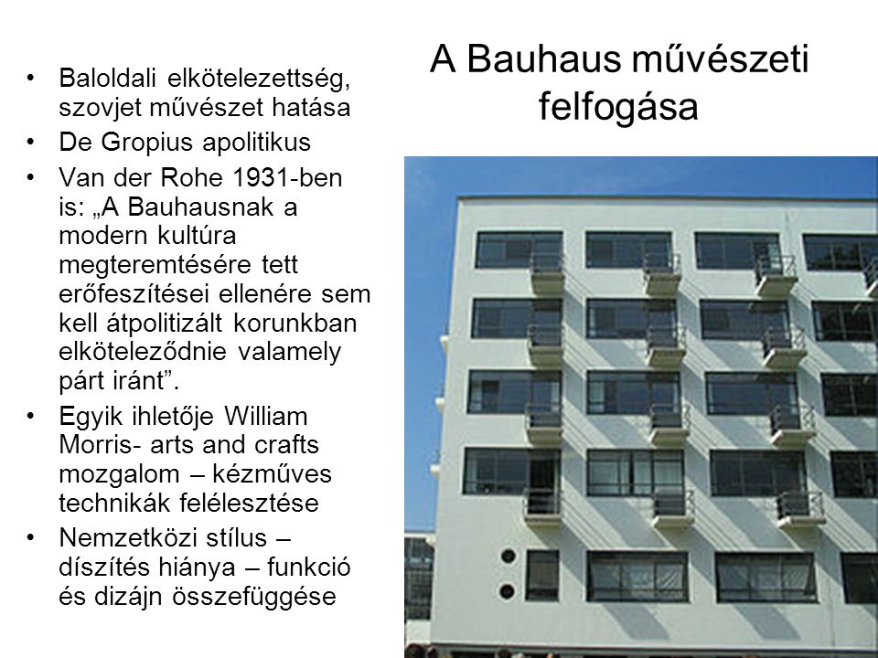 A Bauhaus művészeti felfogása