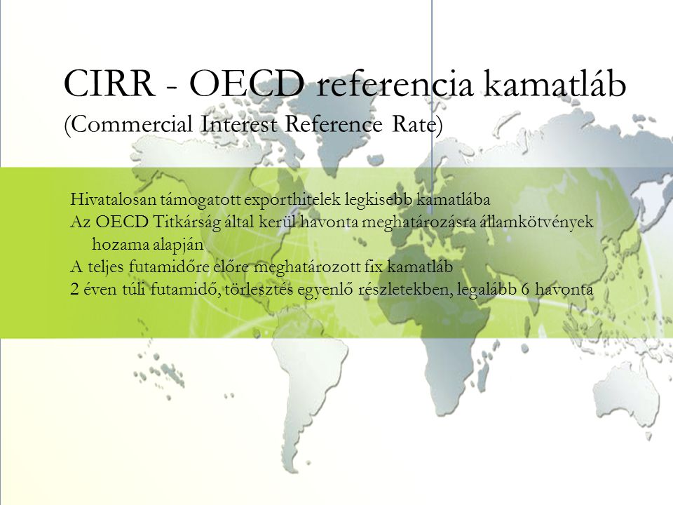 CIRR - OECD referencia kamatláb (Commercial Interest Reference Rate)