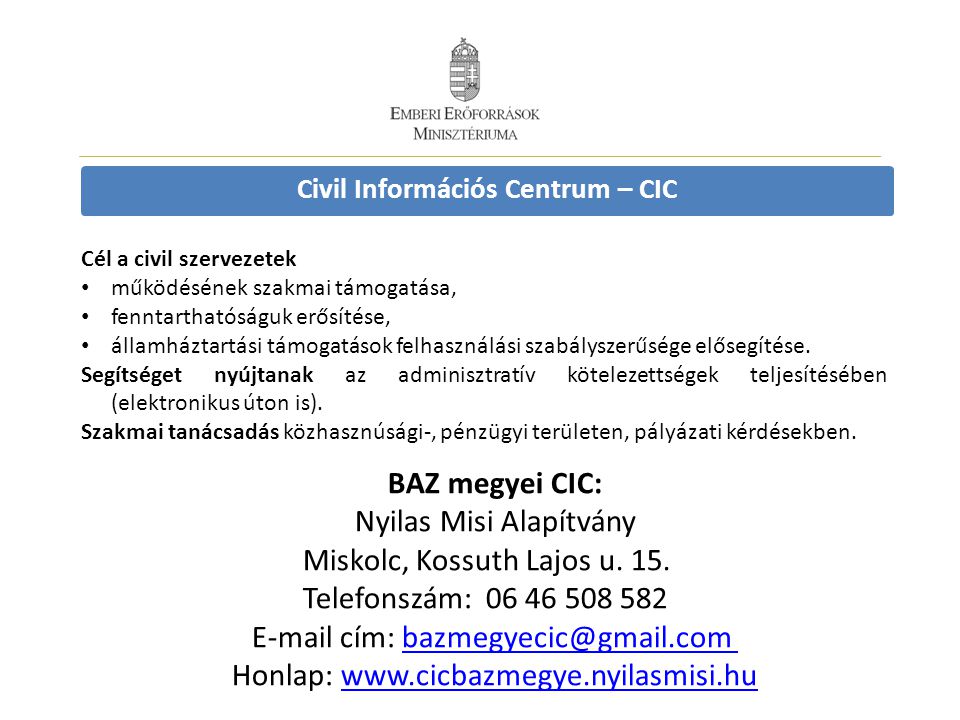 Civil Információs Centrum – CIC
