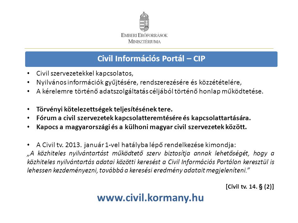 Civil Információs Portál – CIP