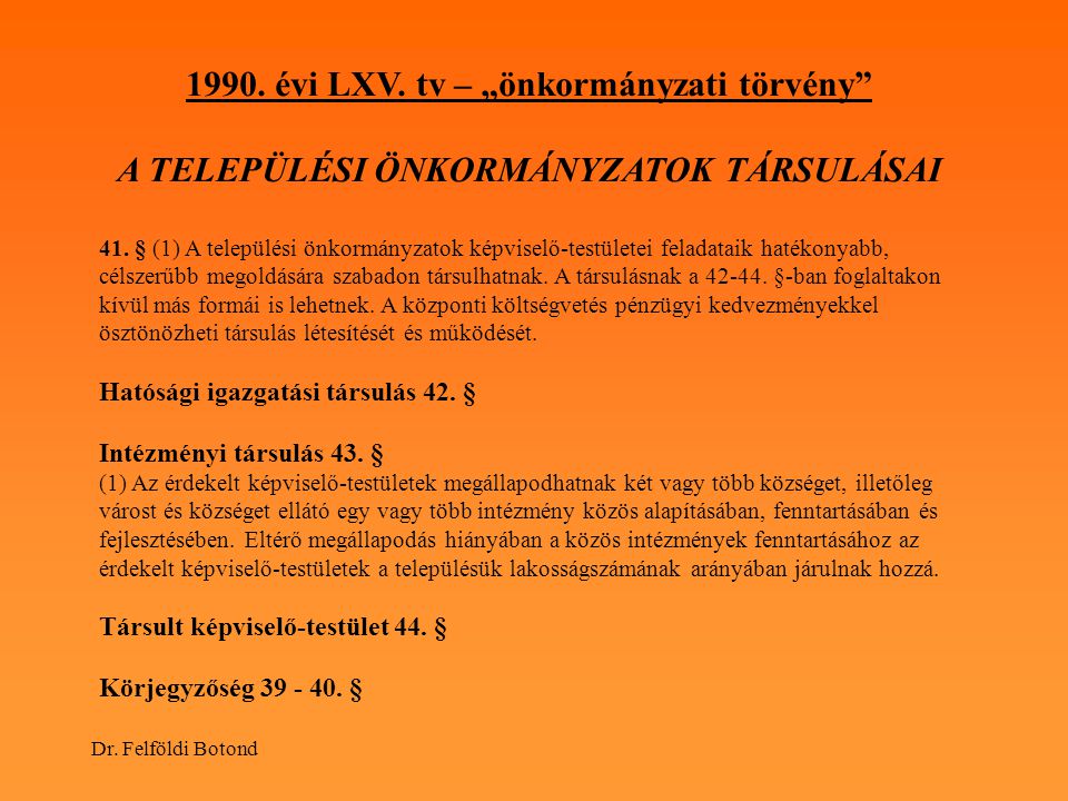 1990. évi LXV. tv – „önkormányzati törvény