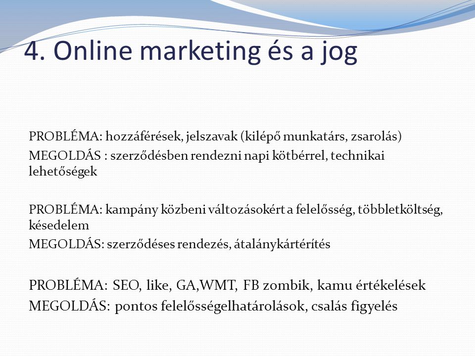4. Online marketing és a jog